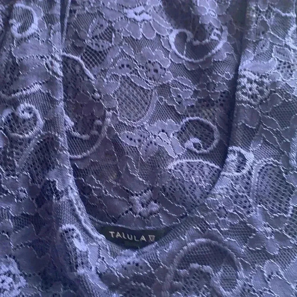 Talula deep violet, lace semi sheer tank  top - Picture 7 of 9